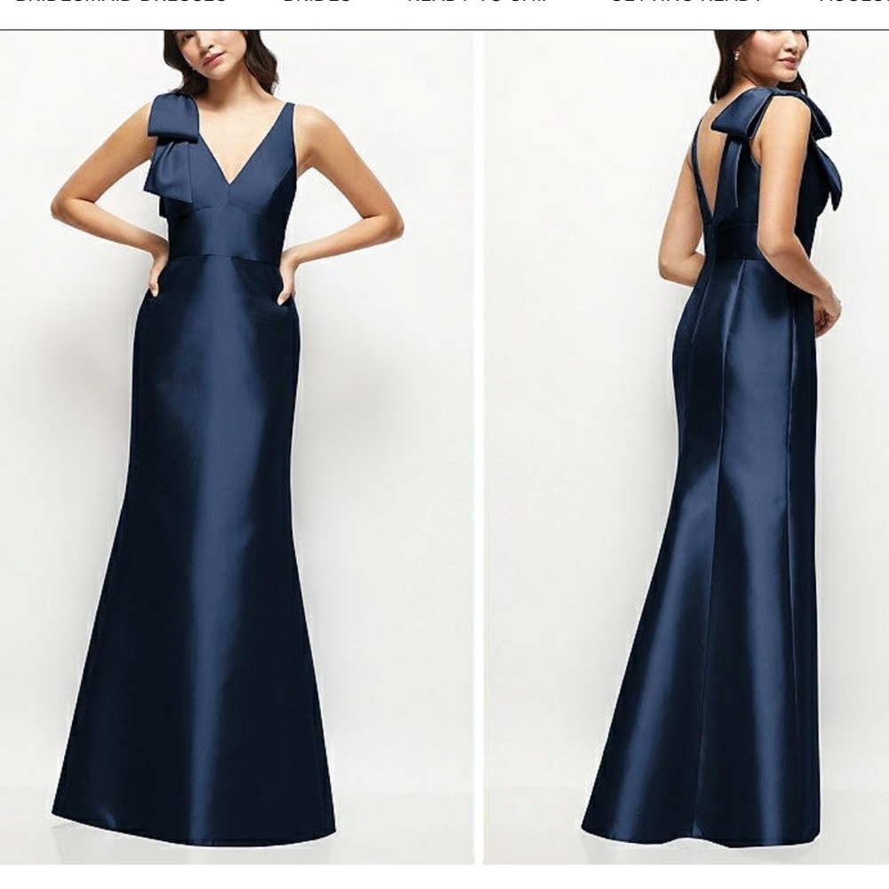 ALFRED SUNG Navy Dress